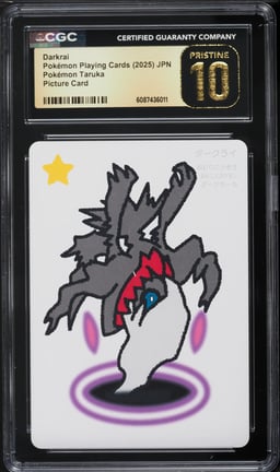2025 Pokemon Japanese Playing Cards Taruka Picture Darkrai CGC 10 PRISTINE
