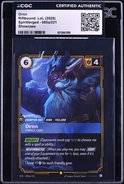 2026 Riftbound League Of Legends LoL Spiritforged Ornn #85a CGC AUTH