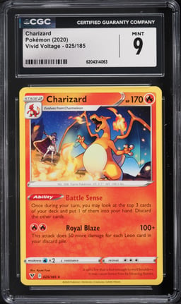 2020 Pokemon Sword & Shield Vivid Voltage Charizard #25 CGC 9 MINT