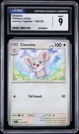 2025 Pokemon Scarlet & Violet Journey Together Cinccino #126 CGC 9 MINT