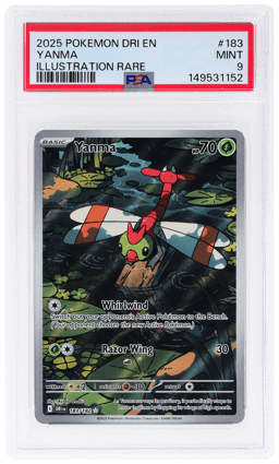2025 Pokemon Scarlet and Violet Destined Rivals Illustration Rare Yanma #183 PSA 9