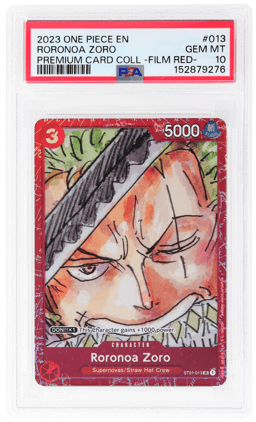 2023 One Piece Promo Premium Card Collection Film Red Roronoa Zoro #ST01013 PSA 10