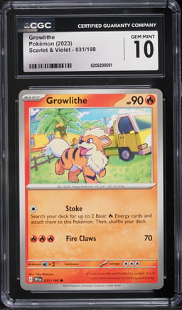 2023 Pokemon Scarlet & Violet Growlithe #031 CGC 10 GEM MINT