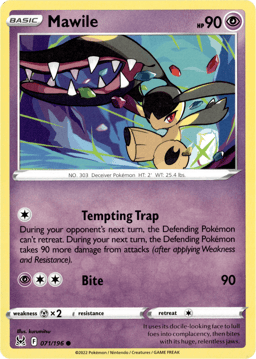 2022 Mawile #71 Lost Origin
