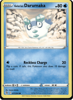 2021 Galarian Darumaka #71 Fusion Strike