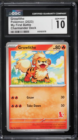 2023 Pokemon Scarlet & Violet My First Battle Charmander Deck Growlithe CGC 10 GEM MINT