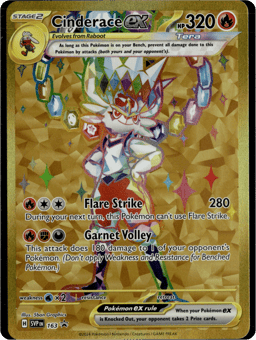 2023 Cinderace ex #163 Scarlet & Violet Black Star Promos