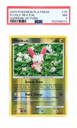 2009 Pokemon Platinum Supreme Victors Reverse Holo Plusle #76 PSA 7