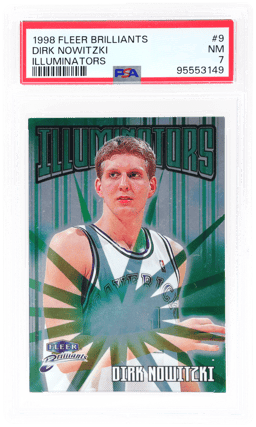 1998 Fleer Brilliants Illuminators Dirk Nowitzki #9 PSA 7