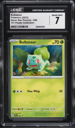 2023 Pokemon Scarlet & Violet Promo 151 Poster Collection Bulbasaur #46 CGC 7 NRMT