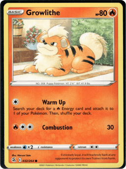 2021 Growlithe #32 Fusion Strike