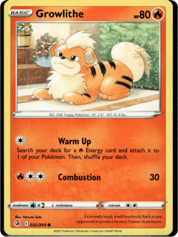 2021 Growlithe #32 Fusion Strike