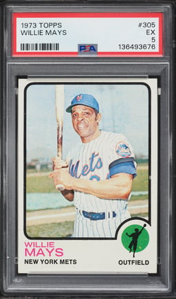 1973 Topps Willie Mays #305 PSA 5 EX