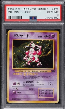 1997 Pokemon Japanese Jungle Holo Mr. Mime #122 PSA 10 GEM MINT