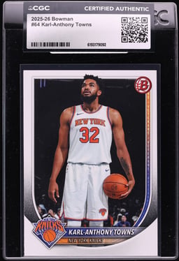 2025 Bowman Basketball Karl-Anthony Towns #64 CGC AUTH