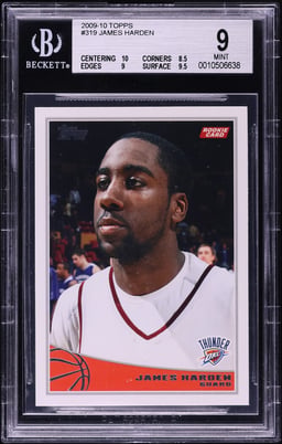 2009 Topps Basketball James Harden ROOKIE #319 BGS 9 MINT