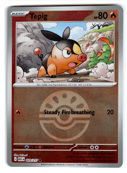 2026 Tepig (Ball Reverse Holofoil) #29 Ascended Heroes