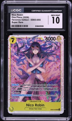 2026 One Piece Heroines Edition SR Nico Robin #EB03-055 CGC 10 GEM MINT