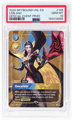 2026 Riftbound: League of Legends Unleashed Plated Legends Official Event Prize Leblanc #199 PSA 10