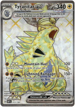 2023 Tyranitar ex #211 Obsidian Flames