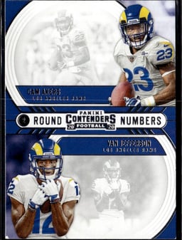 2020 Cam Akers / Van Jefferson #RN-AJ Contenders Round Numbers