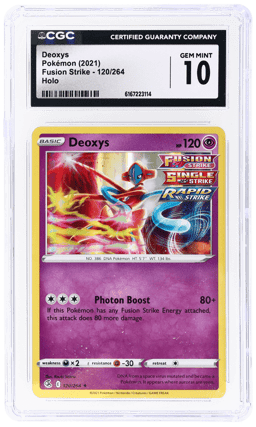 2021 Pokemon Sword and Shield Fusion Strike Holo Deoxys #120 CGC 10