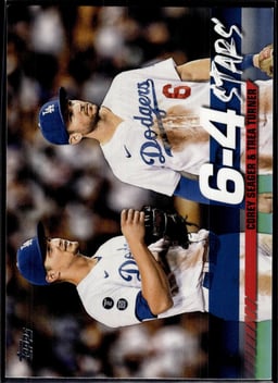 2022 Corey Seager, Trea Turner #TT-7 Topps Turnin' Two 6-4 Stars