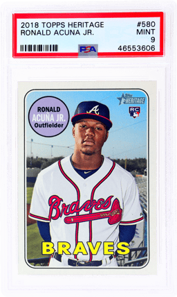 2018 Topps Heritage Ronald Acuna Jr. #580 PSA 9
