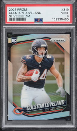 2025 Panini Prizm Silver Colston Loveland ROOKIE #319 PSA 9 MINT
