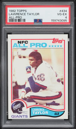 1982 Topps Football Lawrence Taylor ROOKIE, ALL-PRO #434 PSA 4 VGEX