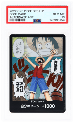 2022 One Piece Romance Dawn Japanese Alternate Art Don Card PSA 10