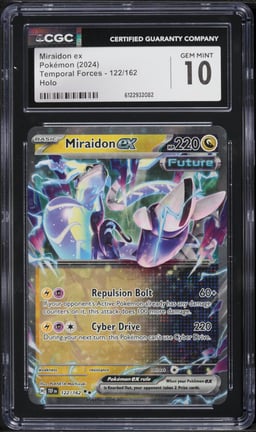 2024 Pokemon SV Temporal Forces Holo Miraidon ex #122 CGC 10 GEM MINT