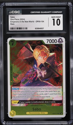 2024 One Piece Emperors In The New World Sabo #OP09-104 CGC 10 GEM MINT