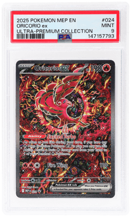 2025 Pokemon Mega Evolution Mega Charizard X Ex Black Star Promo Ultra Premium Collection Oricorio Ex #024 PSA 9