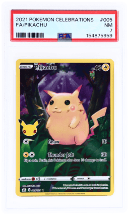 2021 Pokemon Sword and Shield Celebrations Pikachu #005 PSA 7