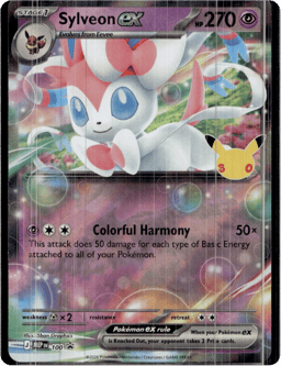 2025 Sylveon ex #100 Mega Evolution Black Star Promos