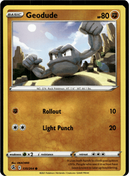 2021 Geodude #135 Fusion Strike