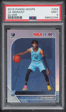 2019 Hoops Silver Ja Morant ROOKIE /199 #259 PSA 9 MINT