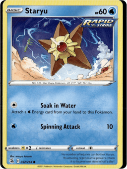 2021 Staryu #52 Fusion Strike