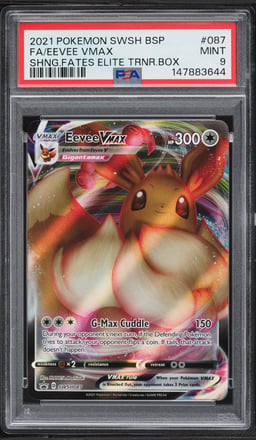 2021 Pokemon Sword & Shield Promo Shining Fates ETB Full Art Eevee VMAX #87 PSA 9 MINT