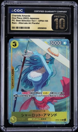 2023 One Piece Japanese Premium Best Selection Vol.1 Alt Art Charlotte Amande #OP04-105 CGC 10