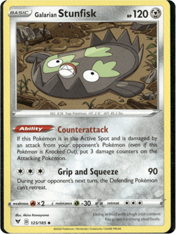 2020 Galarian Stunfisk #125 Vivid Voltage