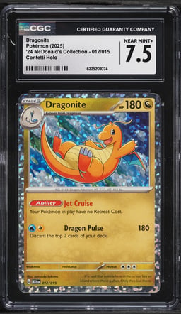 2025 Pokemon Scarlet & Violet '24 McDonald's Collection Confetti Holo Dragonite #12 CGC 7.5