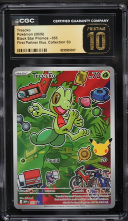 2026 Pokemon Mega Promo First Partner Illustration S3 Full Art Treecko #55 CGC 10 PRISTINE
