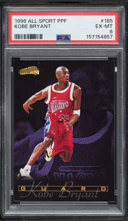 1996 Score Board All Sport PPF Kobe Bryant ROOKIE #185 PSA 6 EXMT