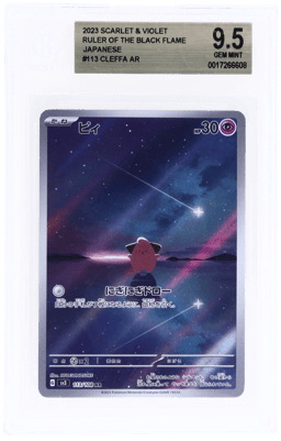 2023 Pokemon Scarlet and Violet Ruler of the Black Flame Japanese Art Rare Cleffa #113 BGS 9.5