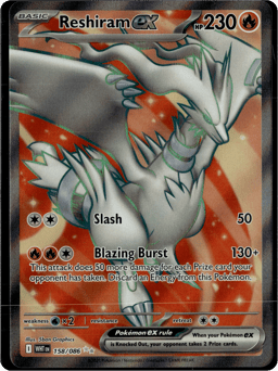 2025 Reshiram ex #158 White Flare