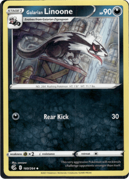 2021 Galarian Linoone #160 Fusion Strike