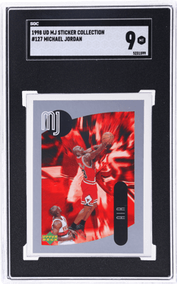 1998 Upper Deck MJ Sticker Collection Michael Jordan #127 SGC 9