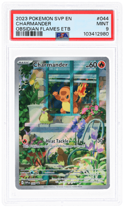 2023 Pokemon Scarlet and Violet Obsidian Flames Elite Trainer Box Charmander #044 PSA 9